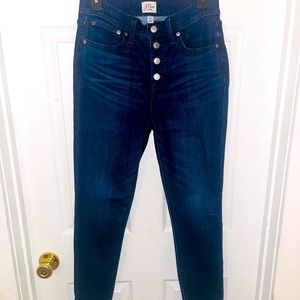 New J. Crew 9" High Rise Skinny Toothpick Jean Size 28